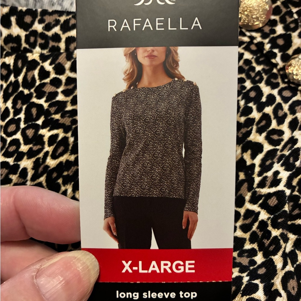 Rafaella Black Fitted Long Sleeve Blouse 🆕